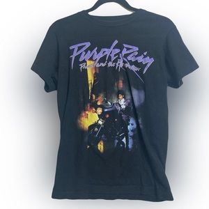 Prince Purple Rain Small Black Graphic Tee Unisex